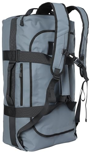 MIER Sporttasche 90L, Reisetasche als Sportrucksack, Schuhfach, Grau | 90L Großraum für mehr als eine Woche, Platz für sperrige Ausrüstung, Camping, Teamsport und lange Reisen