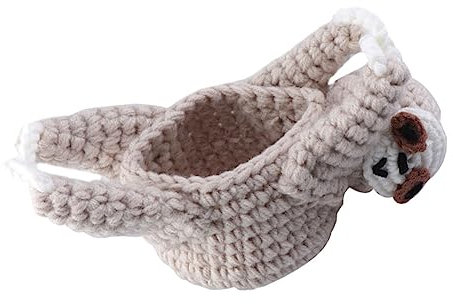 YARNOW Hanging Plant Pot Indoor Sloth Shape Knitted Pendant Sloth Plant Hanger Wall Mounted Planter Decorative