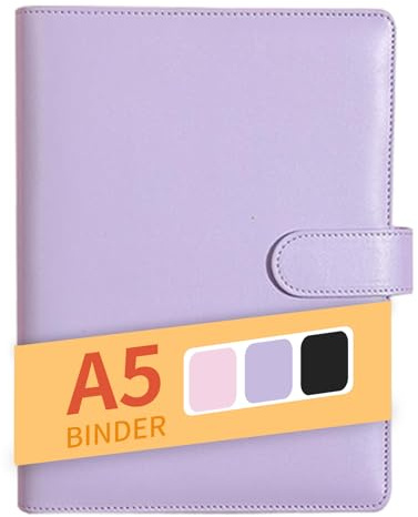 Watproofit A5 Binder Ringbuch Planer Organizer | PU Leder Ringmappe, Nachfüllbarer Budget Organizer & Notizbuch A5 für Arbeit, Reisen & Organisation