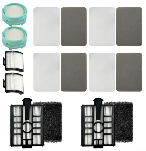 YUETTYY Ersatzfilter passend für Shark Detect Pro IW3511 IW1111 schnurlose Staubsauger – 2 Filterelemente, 2 Filter-Baumwolle, 2 Frischekartuschen, 2 gebogene Filter, 2 Filter-Baumwolle, 2 HEPA-Filter