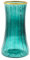 Gemsaya Vase Grün, Modern Blumenvase with Schlanke Taille, 23.5cm Hoch Verdickt Glasvasen für Tischdeko, Vintage-gestreifte Vase Glas für Home, Office, Hochzeit, Party Dekor, Geschenk