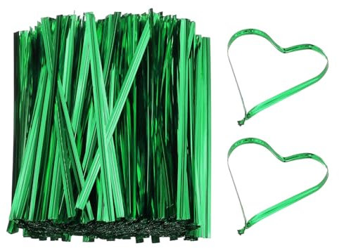 PATIKIL Metal Twist Ties 4 Inch, 800 Pcs Metallic Bread Ties for Treat Plastic Bags Gift Wrapping Candy Coffee Bag Plant Party Cake Favor, Green