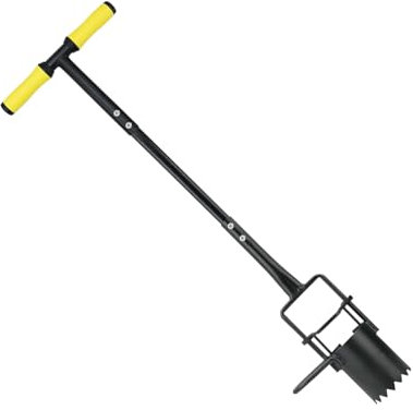 Fioriera per bulbi da giardino da 1650 g, strumento per piantare piante con manico lungo, scavatore ergonomico in acciaio, trapiantatore resistente per la preparazione del suolo, trasferimento di