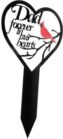 YARNOW Marqueur de Tombe Forme de Cœur Pieu de Jardin Commémoratif pour Décoration de Cimetière et Souvenir Dêtre Cher