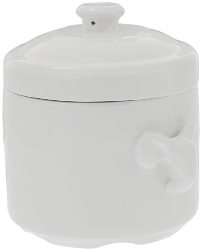 NUOBESTY Bol à Soupe Céramique avec Couvercle Marmite Polyvalente pour Ragoûts Dessert et Œufs Vapeur Bol de Service pour Cuisine et Restaurant