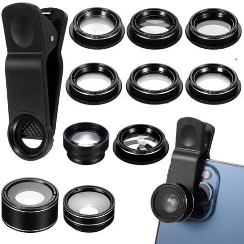 HOODANCOS Teiliges Smartphone Kameraobjektiv Weitwinkel Makro Fisheye Cpl Polarisationsobjektiv Vielseitiges Mobiles Objektiv Kit mit Teleobjektiv Kompatibel für Handyfotografie Unterwegs