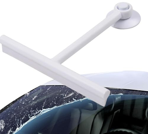 Window Wipers, Bathroom Squeegee for Shower with Soft TPE Tip, Professional Shower Door Cleaner, All-Purpose Squeegee Suction Cup Design, for
