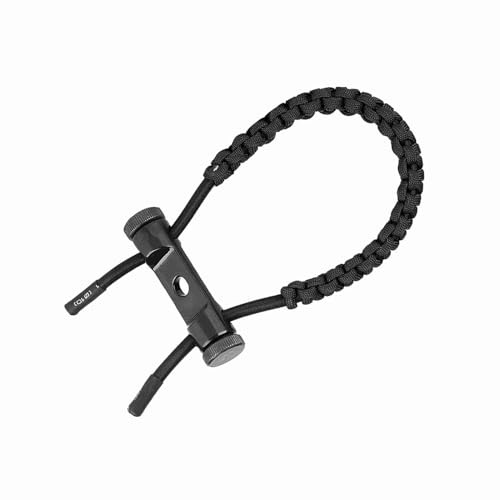 FILFEEL Corde de Poignet pour Tir à l'arc pour Arcs à Poulies – Sangle pour Un Confort et Un Contrôle Améliorés (Black)