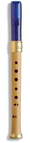 Mollenhauer Blockflöte Sopran Blockflöte Barock 1119B Adris Traumflöte, Holz/Kunststoff, nachtblau, Doppellöcher