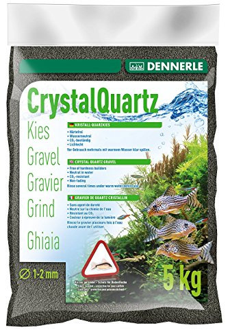 Dennerle Aquarienkies Diamantschwarz 5 kg - Bodengrund für Aquarien - Körnung 1-2 mm