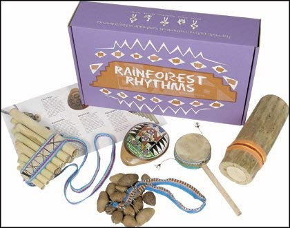 Mystery Mountain Rainforest Rhythms Handmade Musical Fair Trade South American Instruments, Wood, Purple, 6 x 17 x 27 cm