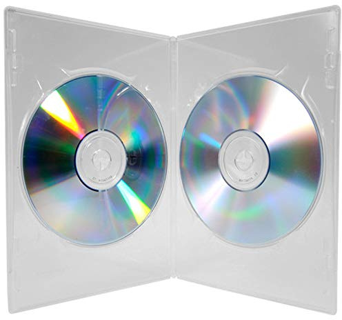 Vision Media 10 X Double Clear Slim 7mm Spine DVD/CD/BLU RAY Case