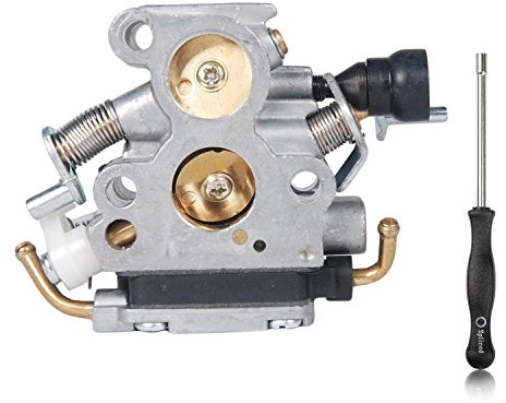 Carkio Carburateur de Compatible with Husqvarna 135 140 140E 435 435E 440 440E Jonsared McCULLOCH CS410 CS2240 S 506450501 et outil de réglage avec tournevis