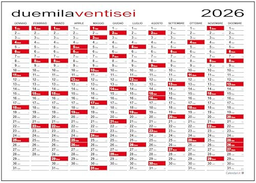 Calendario 2026 da muro planner 84x60 cm planning annuale - SPEDITO ARROTOLATO SENZA PIEGHE