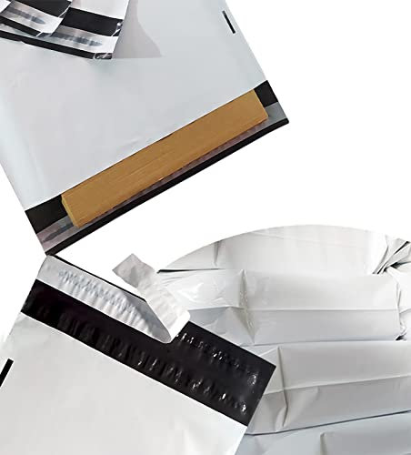 verpacking 900 Versandtaschen Coex | 9 verschiedene Größen - je 100 Stück | Versandbeutel Versandtüten für Kleidung [50my & 60my] Weiß/Schwarz