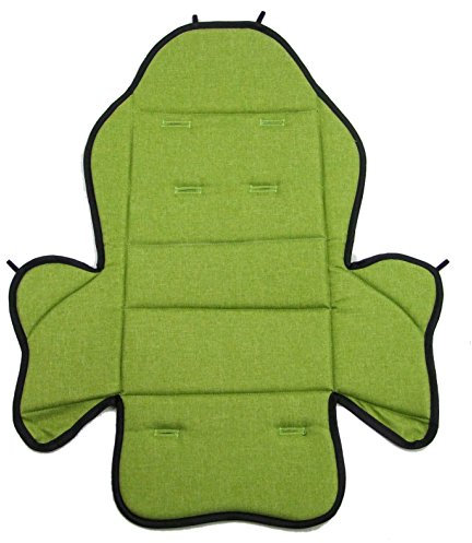 Ersatzbezug Sitzkissen Bezug [Auflage für Kinder Fahrradsitz] kompatibel mit Römer Jockey (Modell 2) (grün meliert)