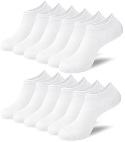 Niofind Bamboo Trainer Socks for Womens and Mens, No Show Ankle Socks Low Cut Invisible Non Slip Liner Socks Multipack Casual Footies for Sneaker Loafers and Boat Shoes