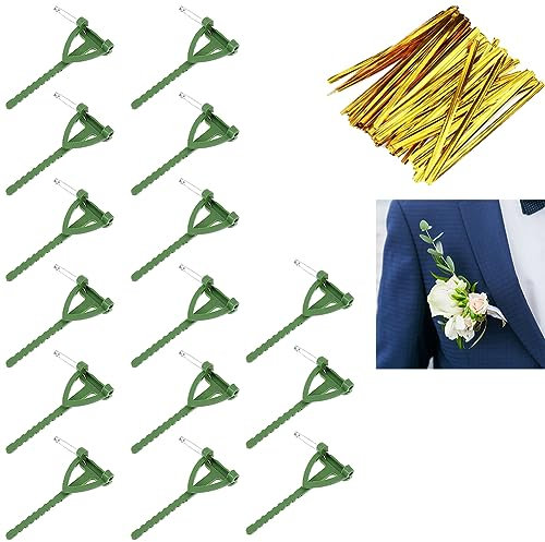 DIY Corsage Sicherheitsnadeln,Knopfleisten,DIY Corsage Sicherheitsnadeln Hochzeit,Brosche,DIY Hochzeit Corsage Zubehör,DIY Corsage Sicherheitsnadeln Knopfleiste,Blumen Anstecknadel,100 Stück