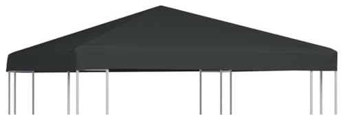 HIGSOSE Pavillondach 310 g/m² 3x3 m Grau Ersatzdach Pavillon Pavillon Zubehör Pavillondach Wasserdicht Stabil Winterfest Dach für Pavillon Gartenpavillon Abdeckung