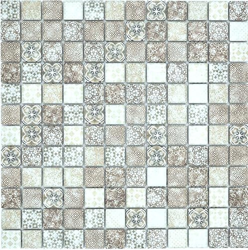 Jasba Mosaik Keramik beige-braun matt Retrooptik Wand Boden Innen Außen Wohnraum Küche Bad Dusche Schwimmbad