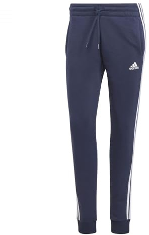Adidas Donna Essentials 3-Stripes Fleece Pants, Legend Ink/White, XS