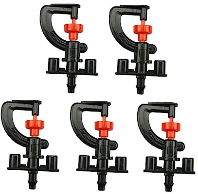 10 Stück 360 Mikrosprinkler für den Garten Sprühdüse Wassersprinkler für Rasen sprühregner 360 Grad rotierender Sprinkler Suspensionsdüse vom Typ g Anlage