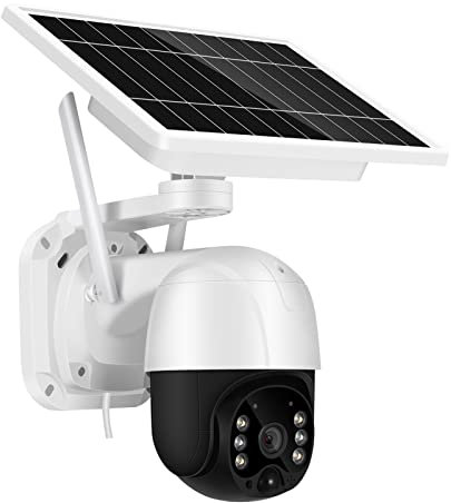 Solar Camera Solar Low-Power Dome Camera 4G WiFi 3MP HD Security Solar Camera PTZ IP Camera Outdoor Battery Powered (Color : WiFi (6X Batteries)) (WiFi (No Battery))