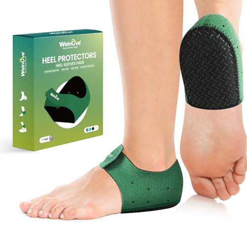 Copas protectoras de talón para zapatos de mujer - Welnove Antideslizante Heel Inserts Pads for Plantar Fascitis Relief - Heel Support Cushion for Heel Pain Heel Heel Spur Achilles Tendinitis Dry