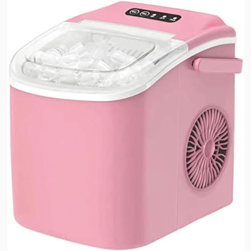 AFLEPCBRQ mdlian Countertop Ice Maker Machine, 6 Mins 9 Bullet Ice 26.5lbs/24Hrs Portable Ice Maker Machine w/Self-Cleaning