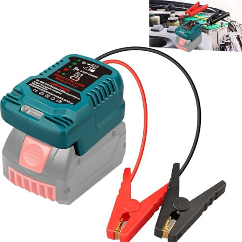 Auto-Batterie-Starthilfe-Adapter kompatibel mit Bosch Professional 18V System GBA Batterie, Batterie-Starter-Adapter für bis zu 3,5L Gas oder 3,5L Diesel-Motor mit 11AWG Jump Kit Kabel