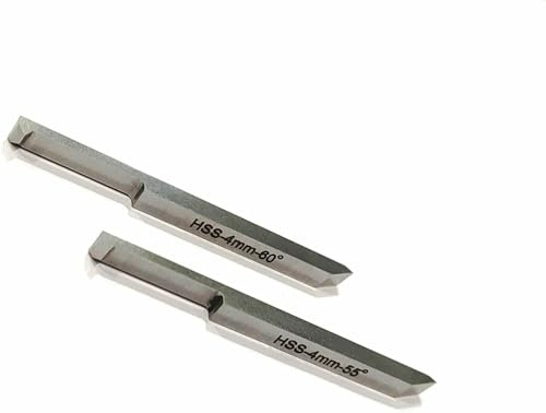 Buyohlic Doppelendiges Innengewinde HSS Werkzeug-Set für Drehmaschinen (4 x 4 mm Schaft)))