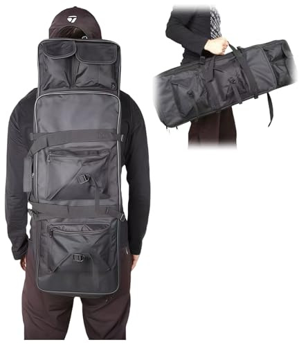pykaaiiu Gewehrtasche, Militärische Waffentasche, Waffentasche, wasserdicht, Oxford-Stoffmaterial, geeignet für Langwaffen, Luftgewehre, Gewehre, Jagd(Schwarz,118 * 28cm)