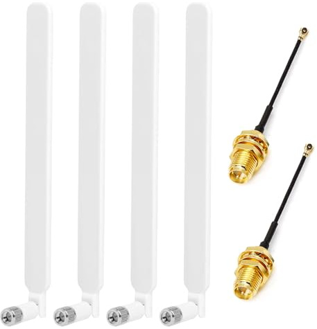 Externe 4G SMA Antenne, omnidirektionale mit SMA Stecker, 2PC WiFi PC Antenne für LTE Router, Modem, Mobile Gateway, Kamera, Home Phone, Signalverstärker