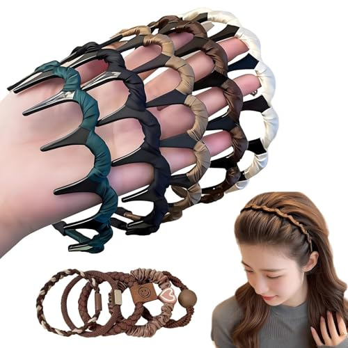 Xanthelle Haarreifen Damen, Haarreif Zickzack, Haarreifen Zickzack mit Zacken, Zig zag Headband Haarreif, Haarbänder Elegantes Headband für Frauen Mädchen