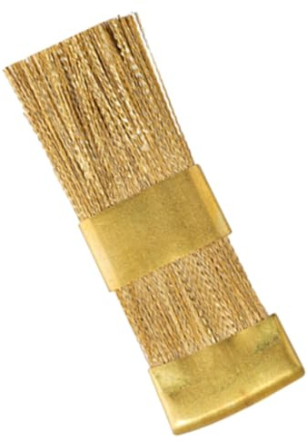 JOINPAYA Spazzola Design Ergonomico e Portatile per Pulizia Punte Trapano Unghie in Colore Oro in Filo di Rame per Uso Professionale e Domestico