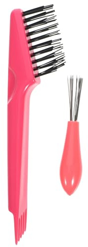 Operitacx Herramienta Limpiadora de Cepillos Cabello 2 Piezas Color Rosa Quitapelusas para Cepillos y Peines Removedor de Pelo para Uso Doméstico y Cuidado del Cabello