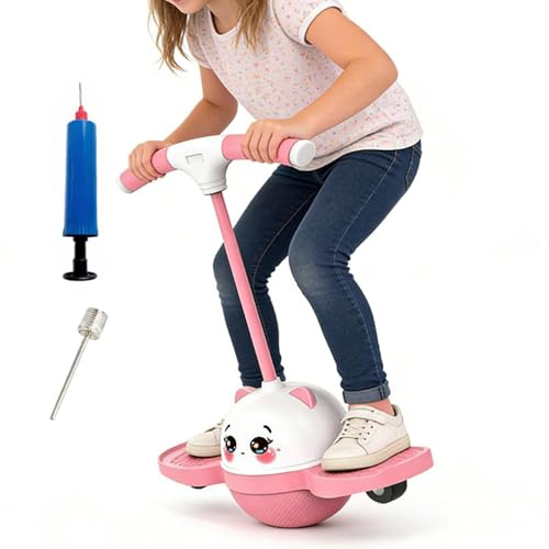 Pogo Sticks For Girls, Pogo Sticks With Handle For Teens & Adults, Stick Pump Bounce Ball Jump Toy | Jumper Ball With Handle | Exercise Balance Ability Fors Children | High Board Strong Grip Deck Stic