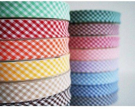 BYETSA 7430 / Schrägband Vichy - 16 Farben - Breite 18 mm Länge 25 m (Farbe 48)