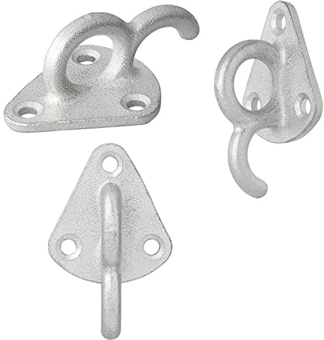 APT 50 Stück Planenhaken mit Öse 70x45mm Dreilochhaken Dreilochplanenhaken für KFZ Anhänger Plane Bordwand