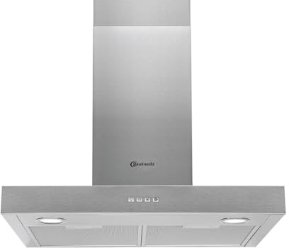 Bauknecht DBHBS 64 LM X Dunstabzugshaube Wandesse / 60cm / Für Abluft- und Umluftbetrieb geeignet/Edelstahl-Kamin / 77 kWh/LED / 3 Leistungsstufen/Energieeffizienzklasse C