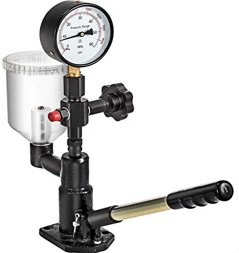 VEVOR Pompe à Tarer les Injecteurs 600 bar Testeur d'Injecteur Testeur de Buse d'Injection Diesel avec Manomètre de Pression 6190/6200/6170 pour Calibrer la Pression de Carburant