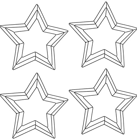 Floral Garden MYCRPL Star Wreath Frame Form (Bonus Exclusive HG Bundle) Green Wire Wreath Form Fall Winter Summer 15x15 in. (4 Piece Set)