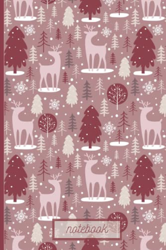 Notebook: Christmas Winter Trees | Hygge Journal | Blank Lined Notebook for Journaling, Notes, & Lists