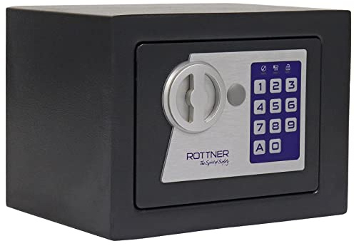 Rottner Möbeltresor Noah 1, Elektronikschloss mit mechanischer Notöffnung und 2 Schlüssel inkl. anthrazit, BxHxT 23x17x17 cm, inkl. Montagematerial, Filzeinlage
