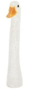 Esschert Design Gartenstecker Schwanenhals Weiß 37,3 cm - Polyresin