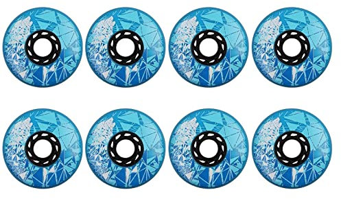JHKJ 86A Inline-Skate-Räder, verschleißfeste PU-Räder, können verwendet Werden, Ersatzräder, leise, langlebige PU-Skate-Räder, 72 mm, 76 mm,Blau,72mm