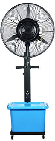Ventilador de nebulización, ventilador de pedestal de pie ventilador oscilante ajustable industrial de nebulización de refrigeración ventilador de 3 velocidades pivotante ventilador eléctrico de alto