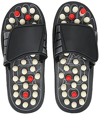 Zapatillas de acupresión, Zapatillas de masajeador de pies Masajeador de pies Sandalias de reflexología Zapatos de masaje de pies zapatos para reducir el dolor para mujeres y hombres (38-39)