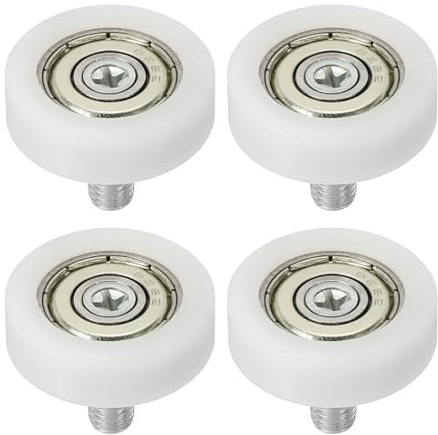 PATIKIL 26 mm Rulli cassetto, 4 pz Ruote di ricambio per puleggia per cassetto in plastica con puleggia piccola