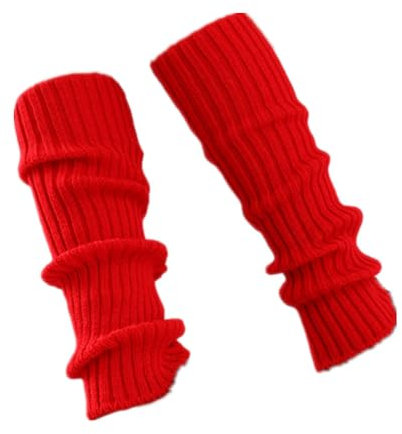 FANSU Winter Stulpen Damen Leg Warmers Beinwärmer Frauen Legwarmers Verdicken Bein Stulpen Mädchen für Tanz, Ballett, Fitness, Yoga (Rot,3 Paare)
